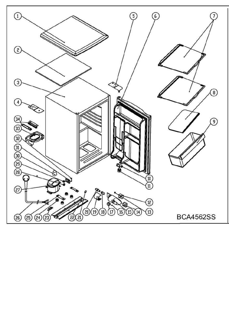 Avanti BCA4562SS User Manual | 2 pages