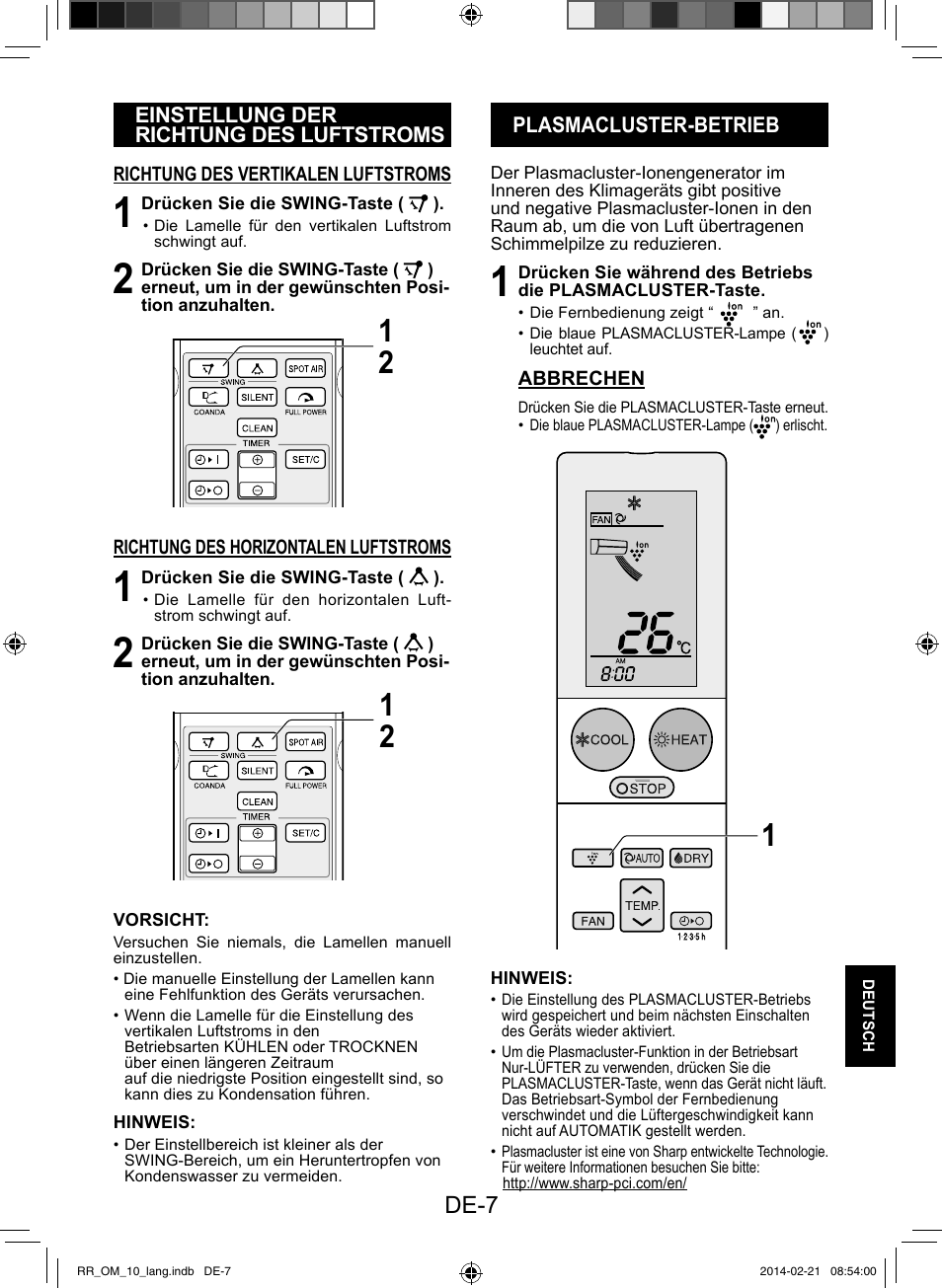 De-7 | Sharp AY-XPC12RR-AE-X12RR User Manual | Page 137 / 164