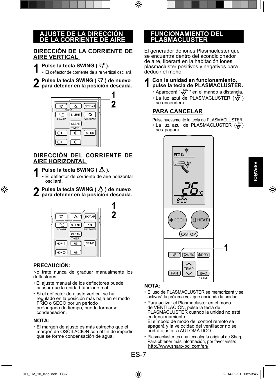 Es-7 | Sharp AY-XPC12RR-AE-X12RR User Manual | Page 73 / 164