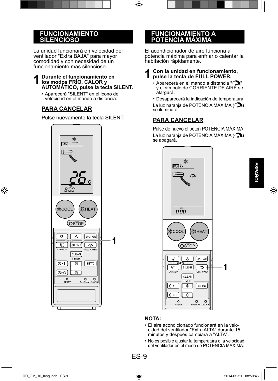 Es-9 | Sharp AY-XPC12RR-AE-X12RR User Manual | Page 75 / 164