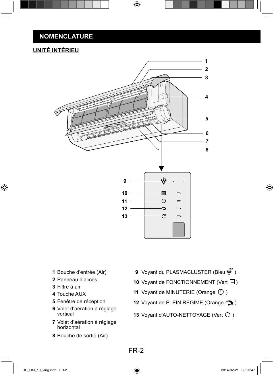 Fr-2, Nomenclature | Sharp AY-XPC12RR-AE-X12RR User Manual | Page 84 / 164