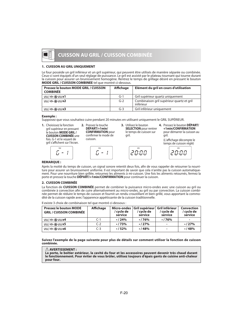 Cuisson au gril / cuisson combinée | Sharp R-842INE User Manual | Page 106 / 312