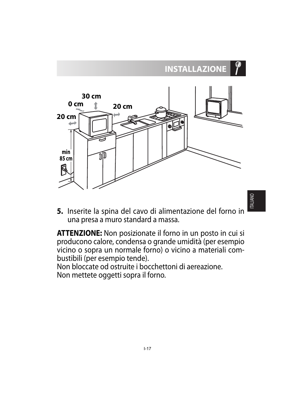 Installazione | Sharp R-842INE User Manual | Page 131 / 312