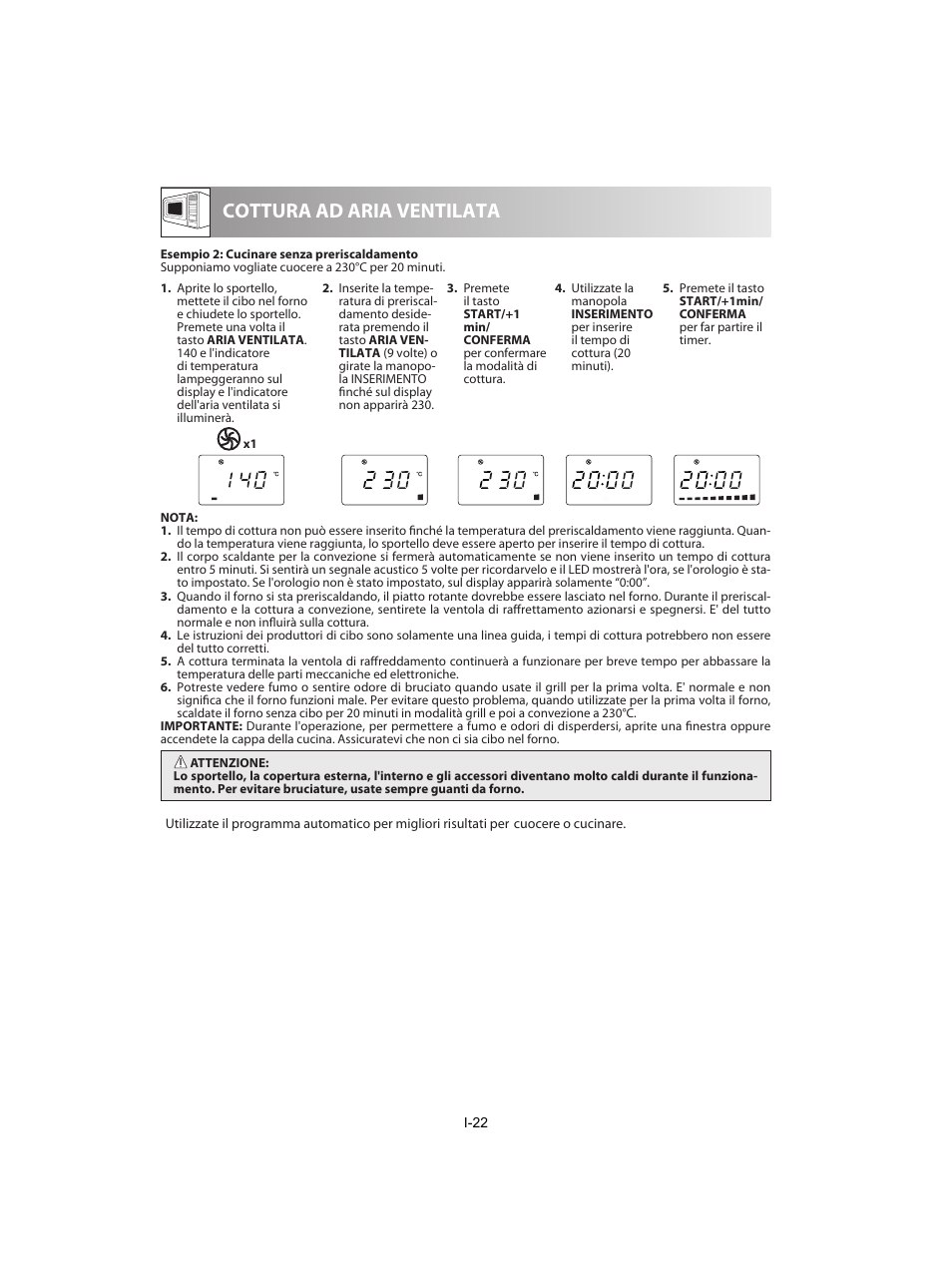 Cottura ad aria ventilata | Sharp R-842INE User Manual | Page 136 / 312