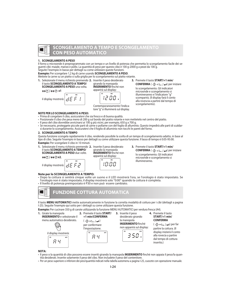 Funzione cottura automatica | Sharp R-842INE User Manual | Page 138 / 312