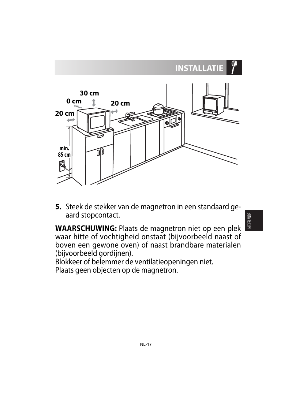 Installatie | Sharp R-842INE User Manual | Page 159 / 312