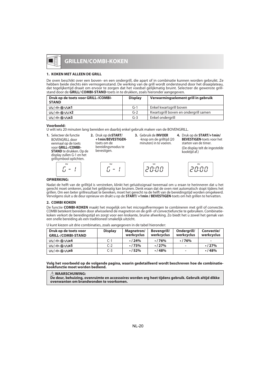 Grillen/combi-koken | Sharp R-842INE User Manual | Page 162 / 312