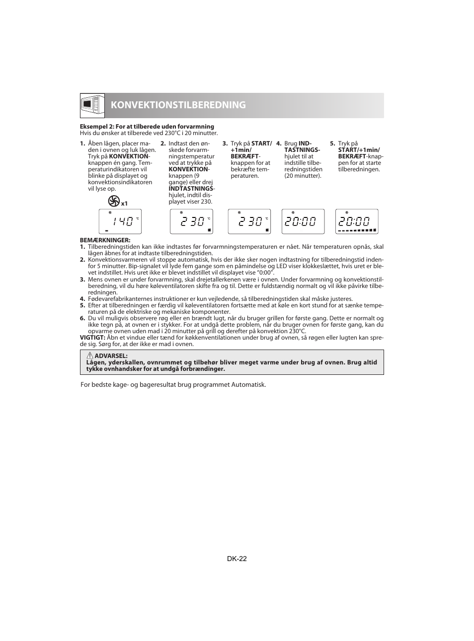 Konvektionstilberedning | Sharp R-842INE User Manual | Page 220 / 312