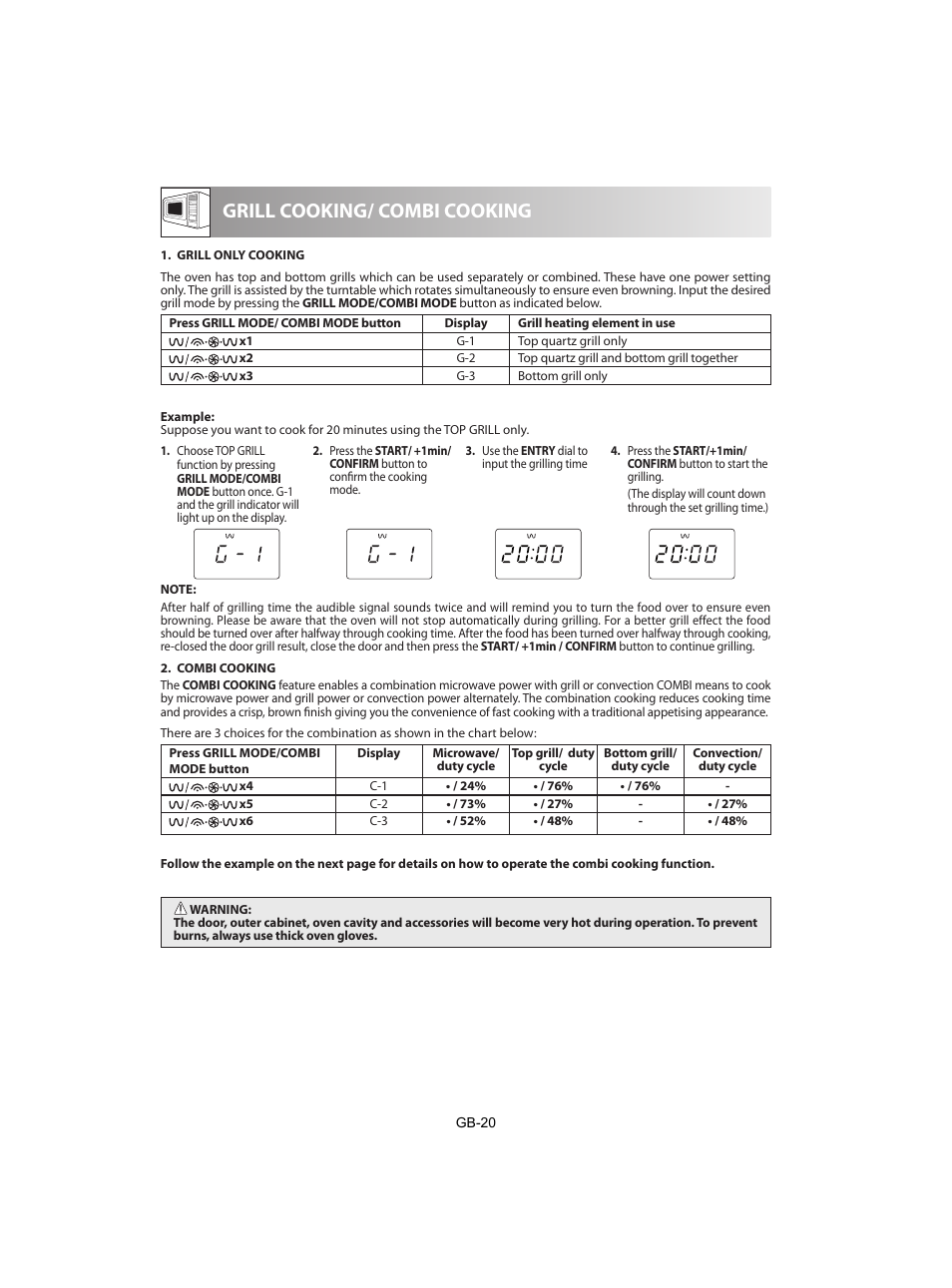 Grill cooking/ combi cooking | Sharp R-842INE User Manual | Page 302 / 312