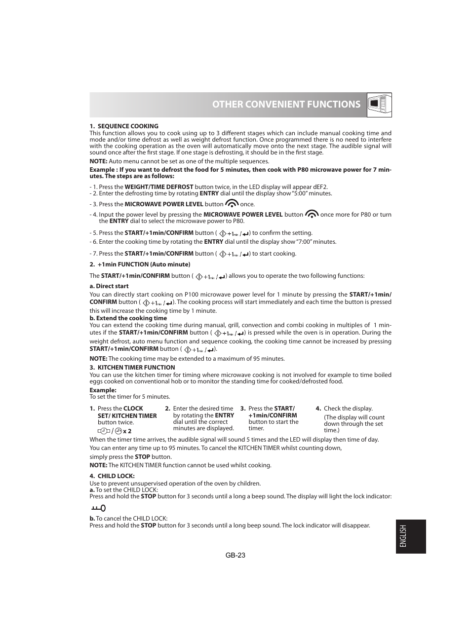 Other convenient functions, English | Sharp R-842INE User Manual | Page 305 / 312