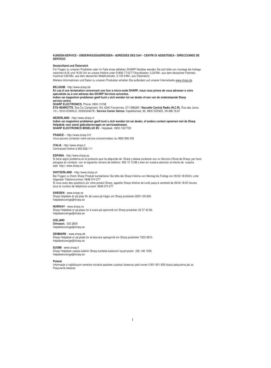 Sharp R-842INE User Manual | Page 310 / 312