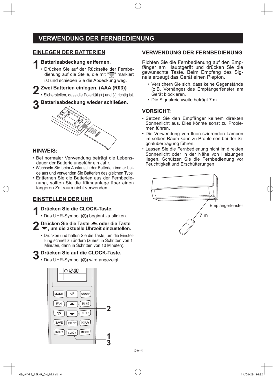 Sharp AY-XP9RMR-AE-X9RMR User Manual | Page 118 / 144