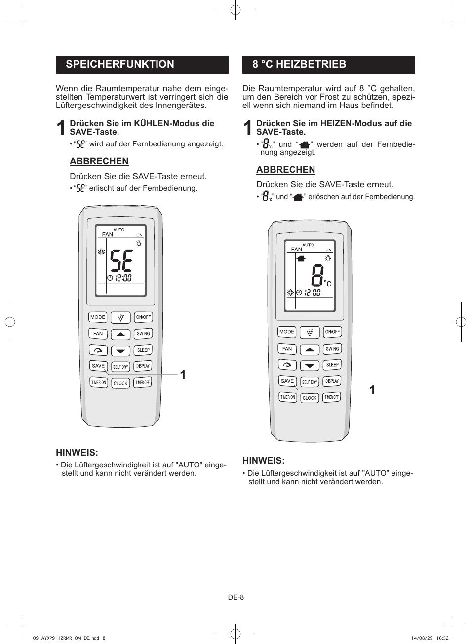 Sharp AY-XP9RMR-AE-X9RMR User Manual | Page 122 / 144