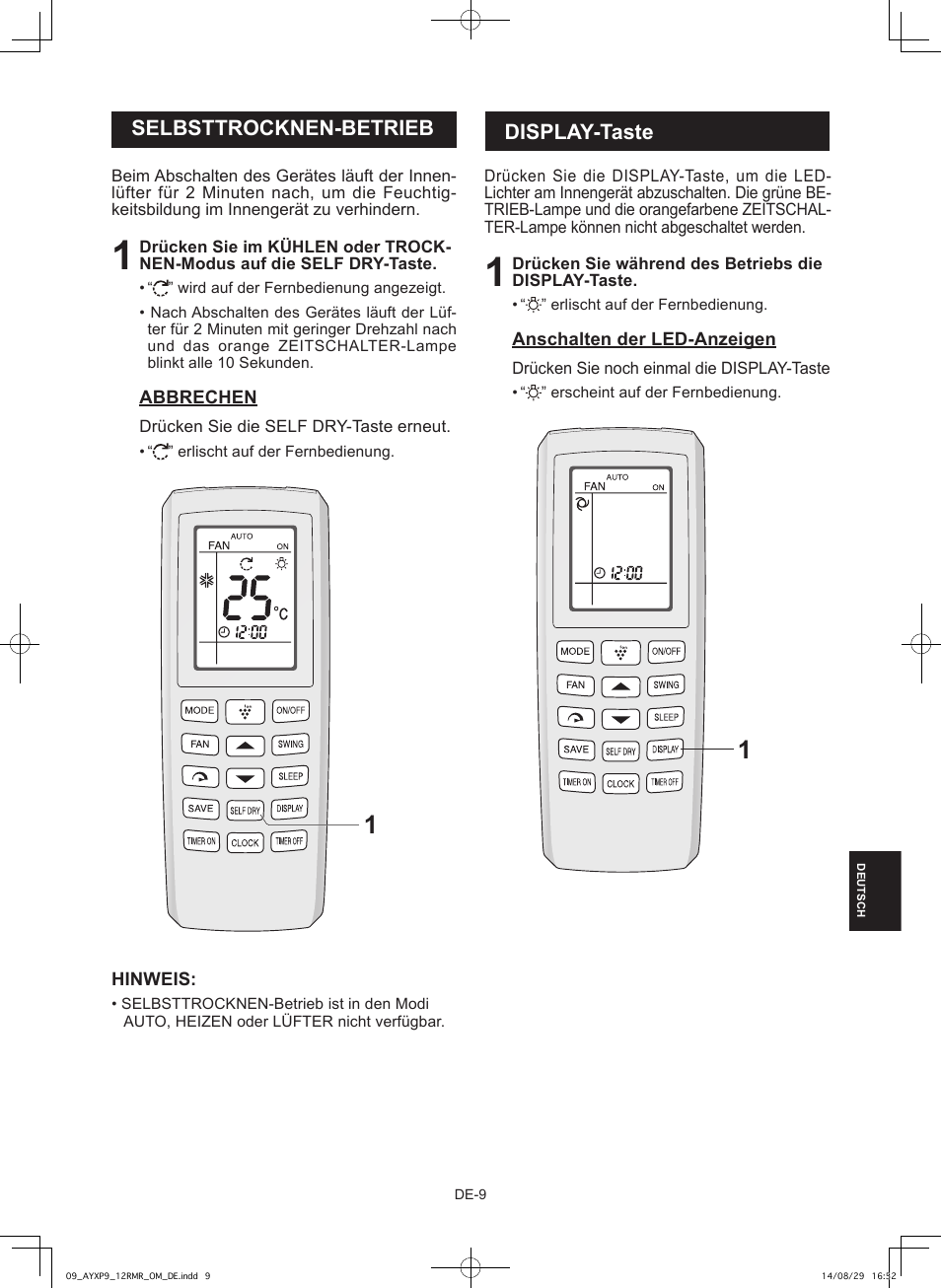 Sharp AY-XP9RMR-AE-X9RMR User Manual | Page 123 / 144