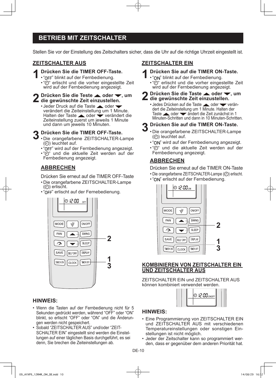 Sharp AY-XP9RMR-AE-X9RMR User Manual | Page 124 / 144