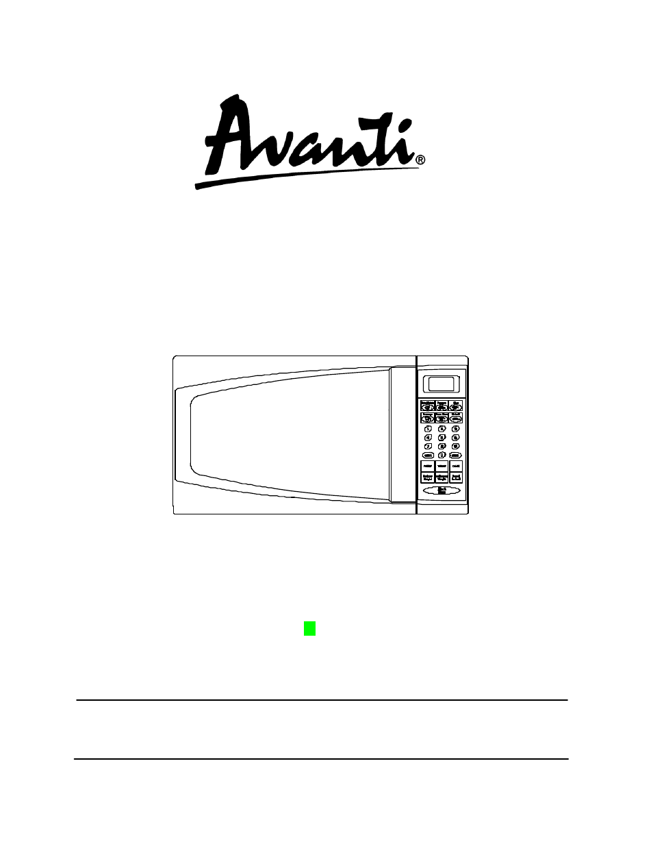 Avanti MO7280TB User Manual | 37 pages