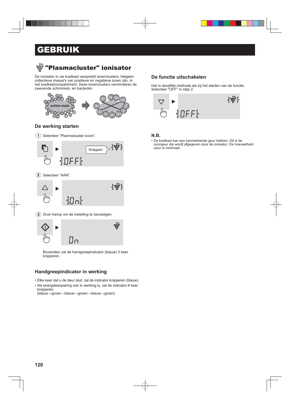 Gebruik, Plasmacluster" ionisator | Sharp SJ-FS820VSL User Manual | Page 120 / 308