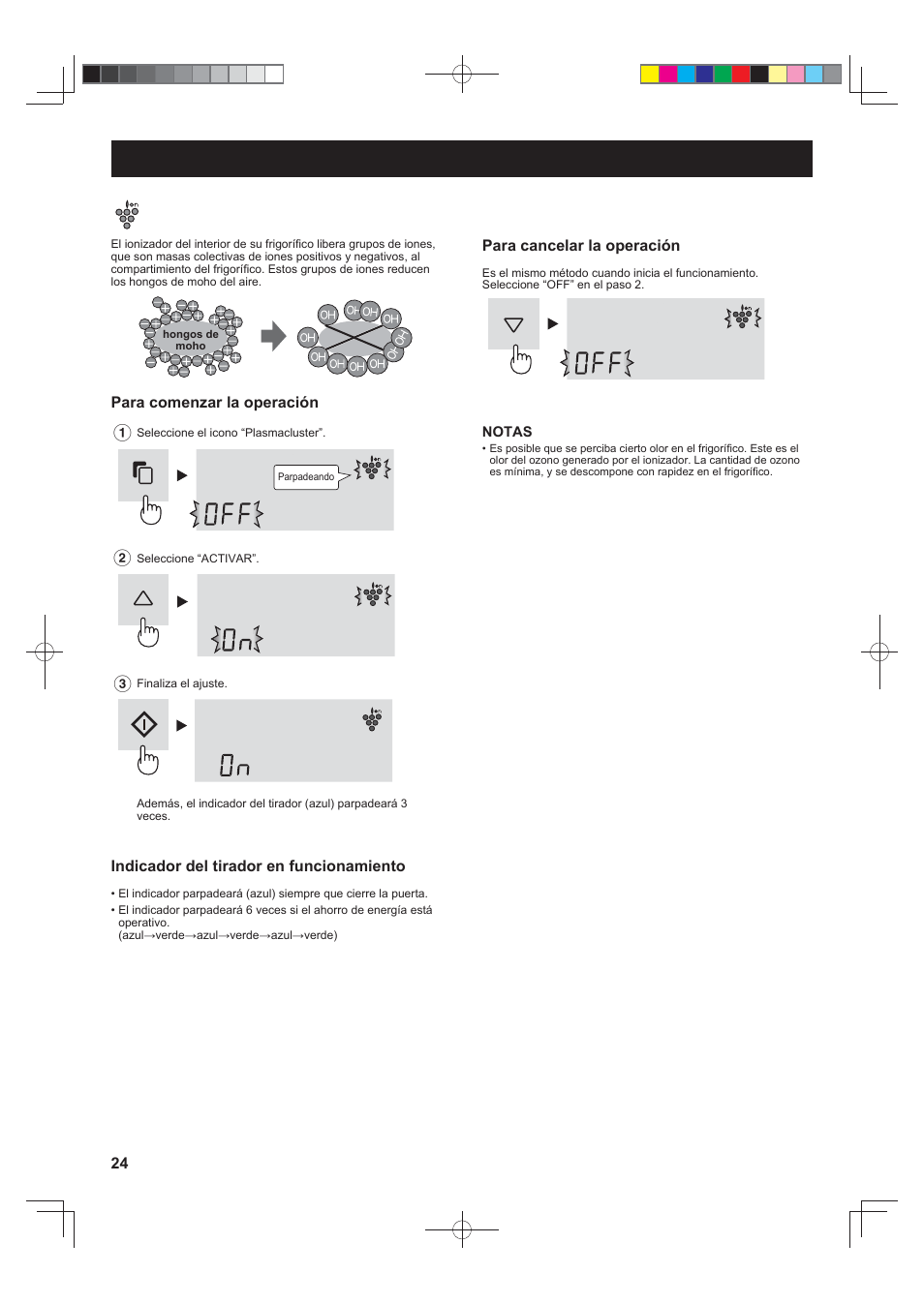 Funcionamiento, Ionizador “plasmacluster | Sharp SJ-FS820VSL User Manual | Page 24 / 308