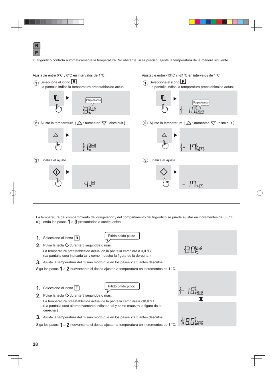Control de la temperatura | Sharp SJ-FS820VSL User Manual | Page 28 / 308