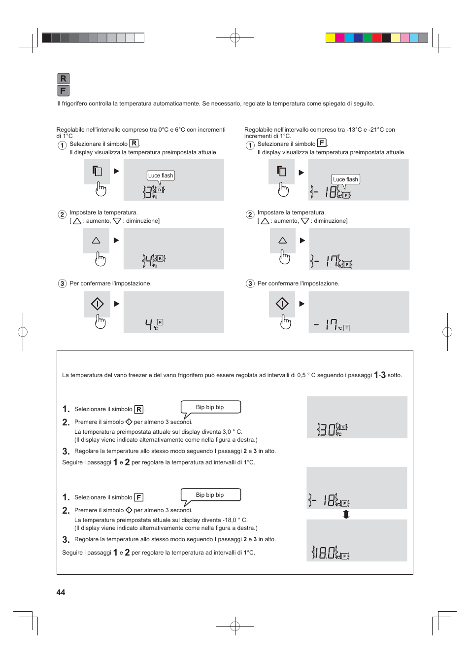 Controllo temperatura | Sharp SJ-FS820VSL User Manual | Page 44 / 308