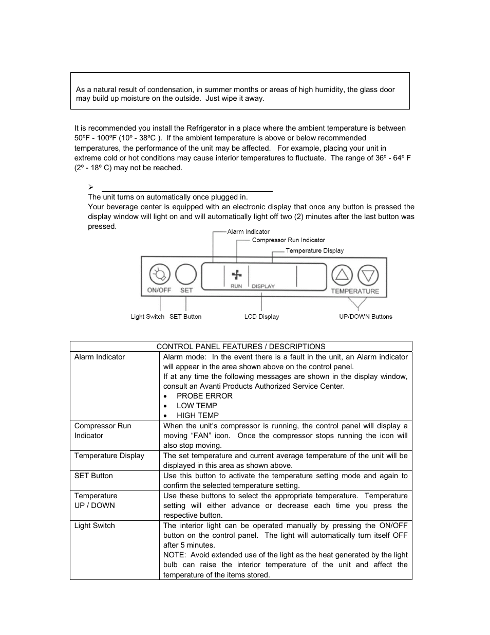 Avanti OBC33SSD User Manual | Page 12 / 29