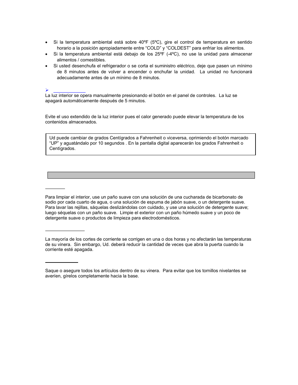 Avanti OBC33SSD User Manual | Page 26 / 29