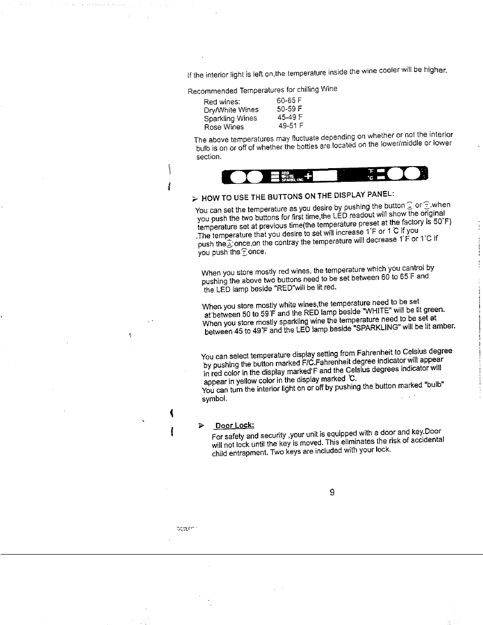 Avanti WC412D User Manual | Page 10 / 19