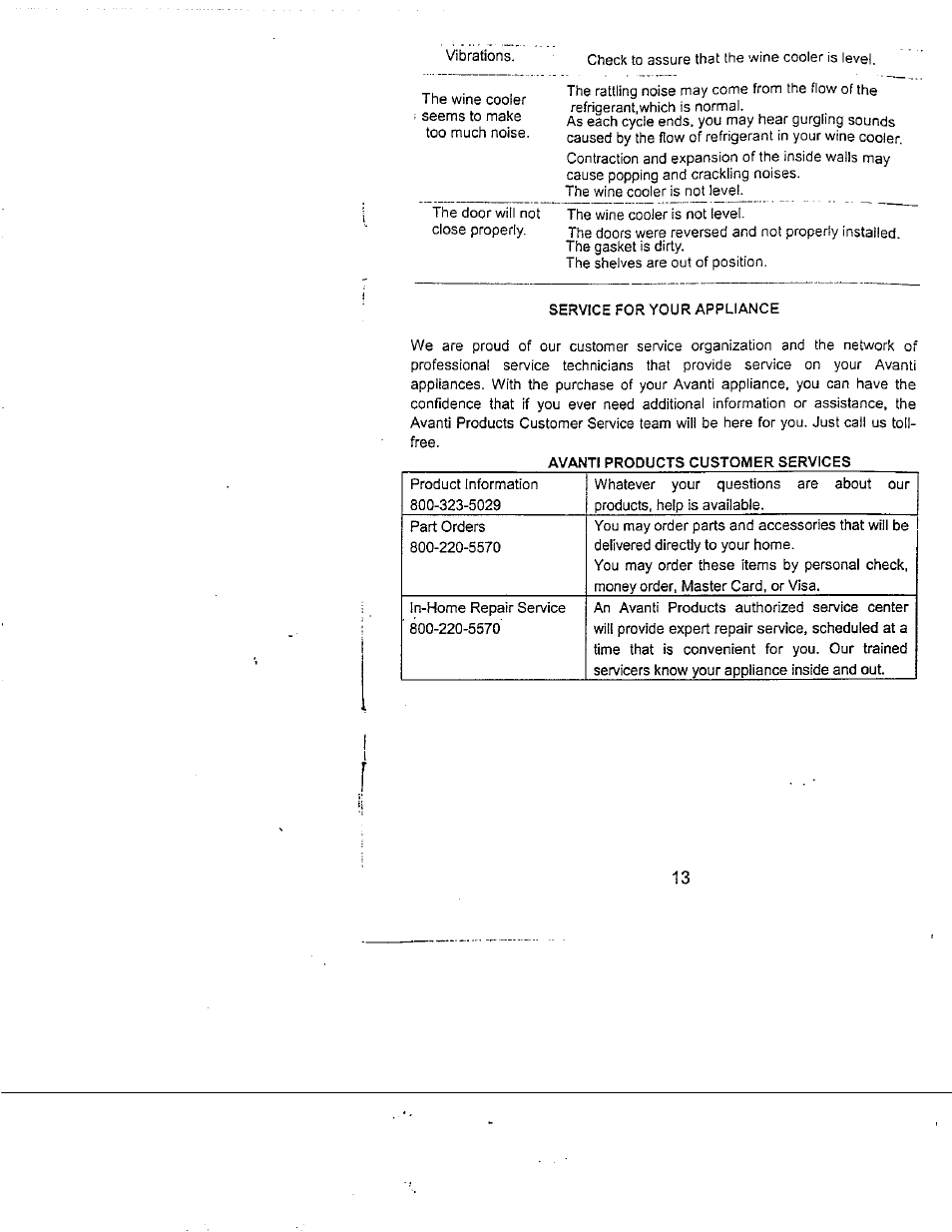 Avanti WC412D User Manual | Page 14 / 19