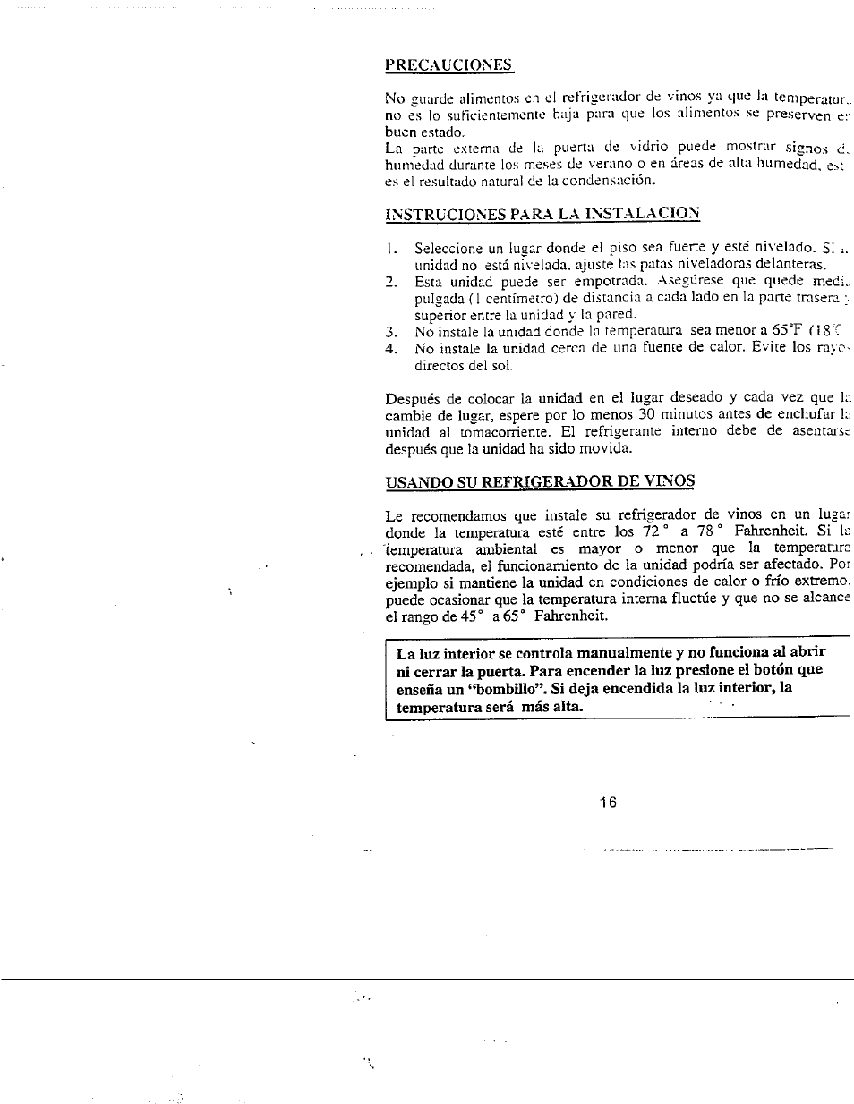 Avanti WC412D User Manual | Page 17 / 19