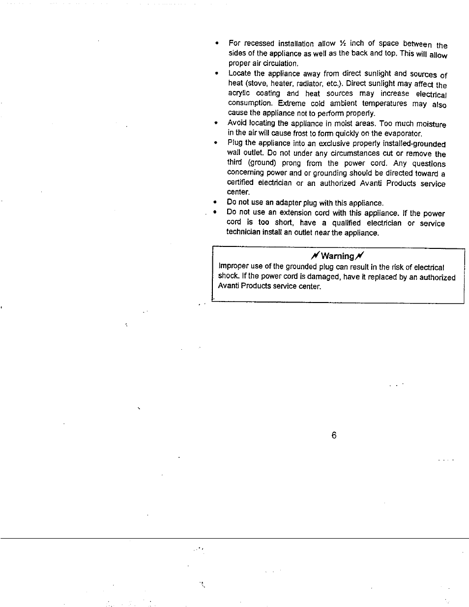 Wamingx | Avanti WC412D User Manual | Page 7 / 19