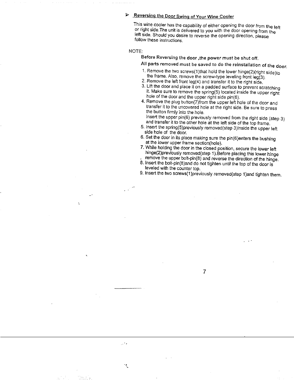 Avanti WC412D User Manual | Page 8 / 19