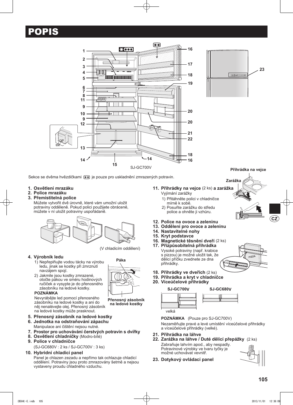 Popis | Sharp SJ-GC680VSL User Manual | Page 105 / 184