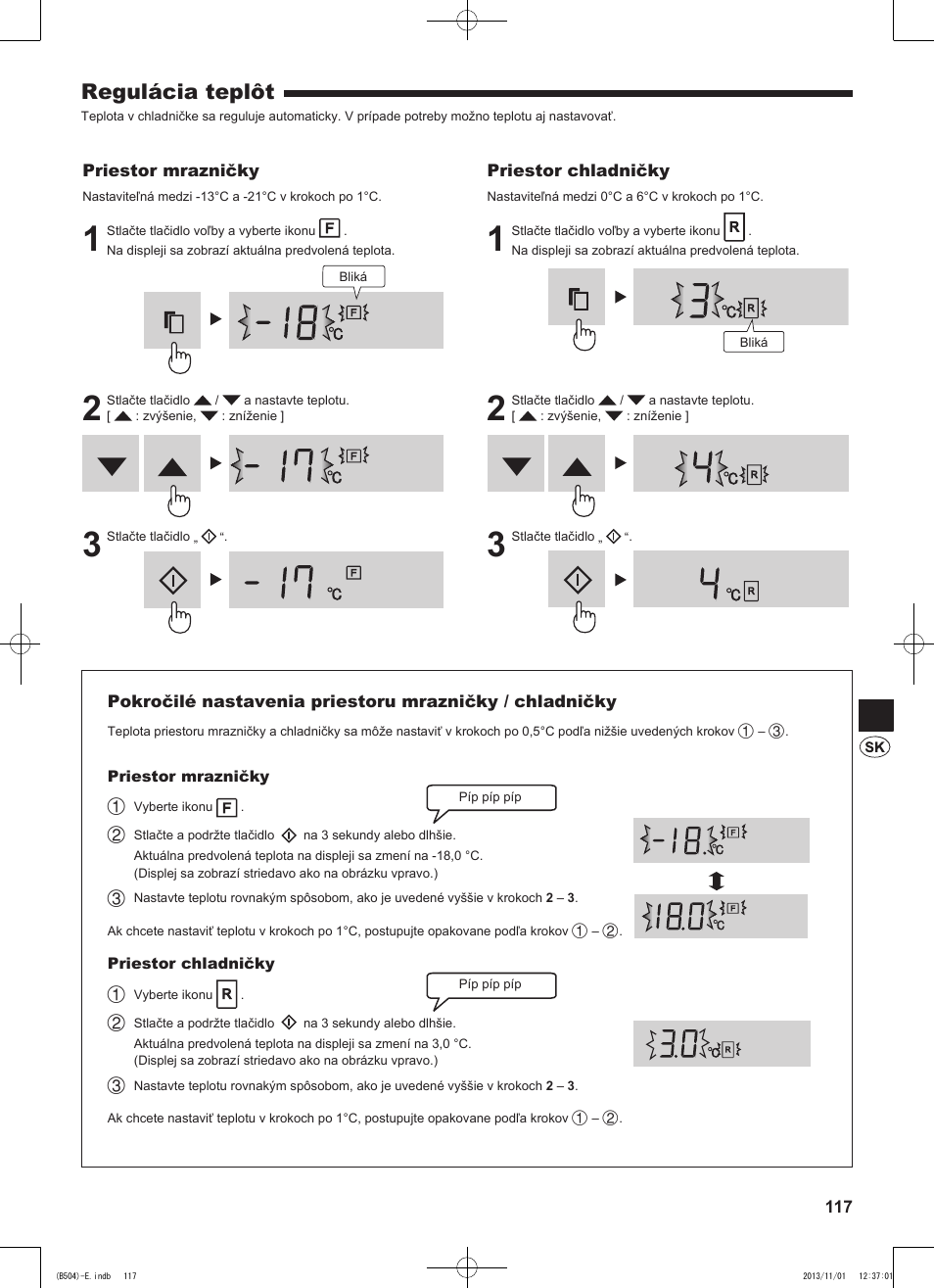 Regulácia teplôt | Sharp SJ-GC680VSL User Manual | Page 117 / 184