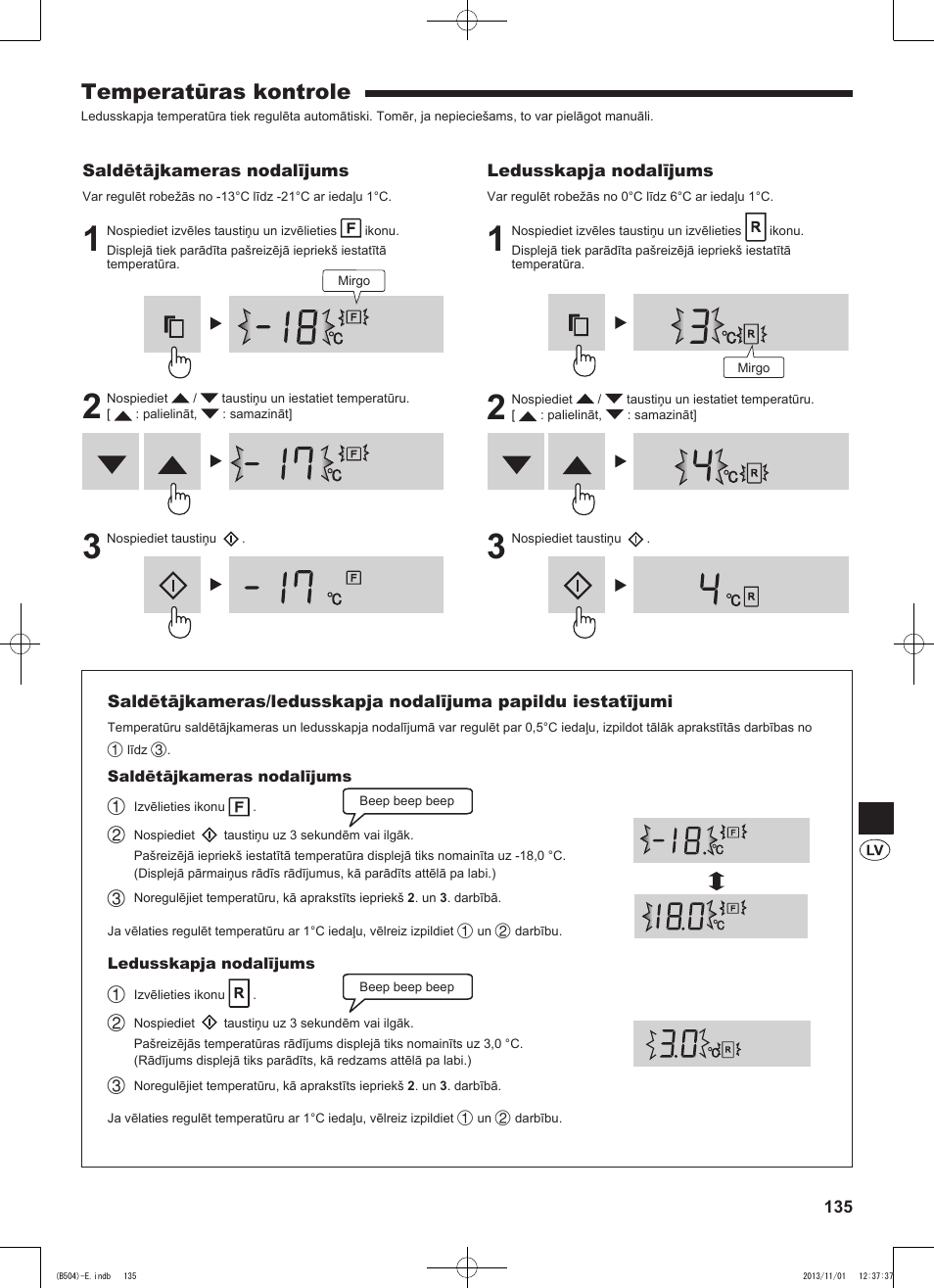 Temperatūras kontrole | Sharp SJ-GC680VSL User Manual | Page 135 / 184