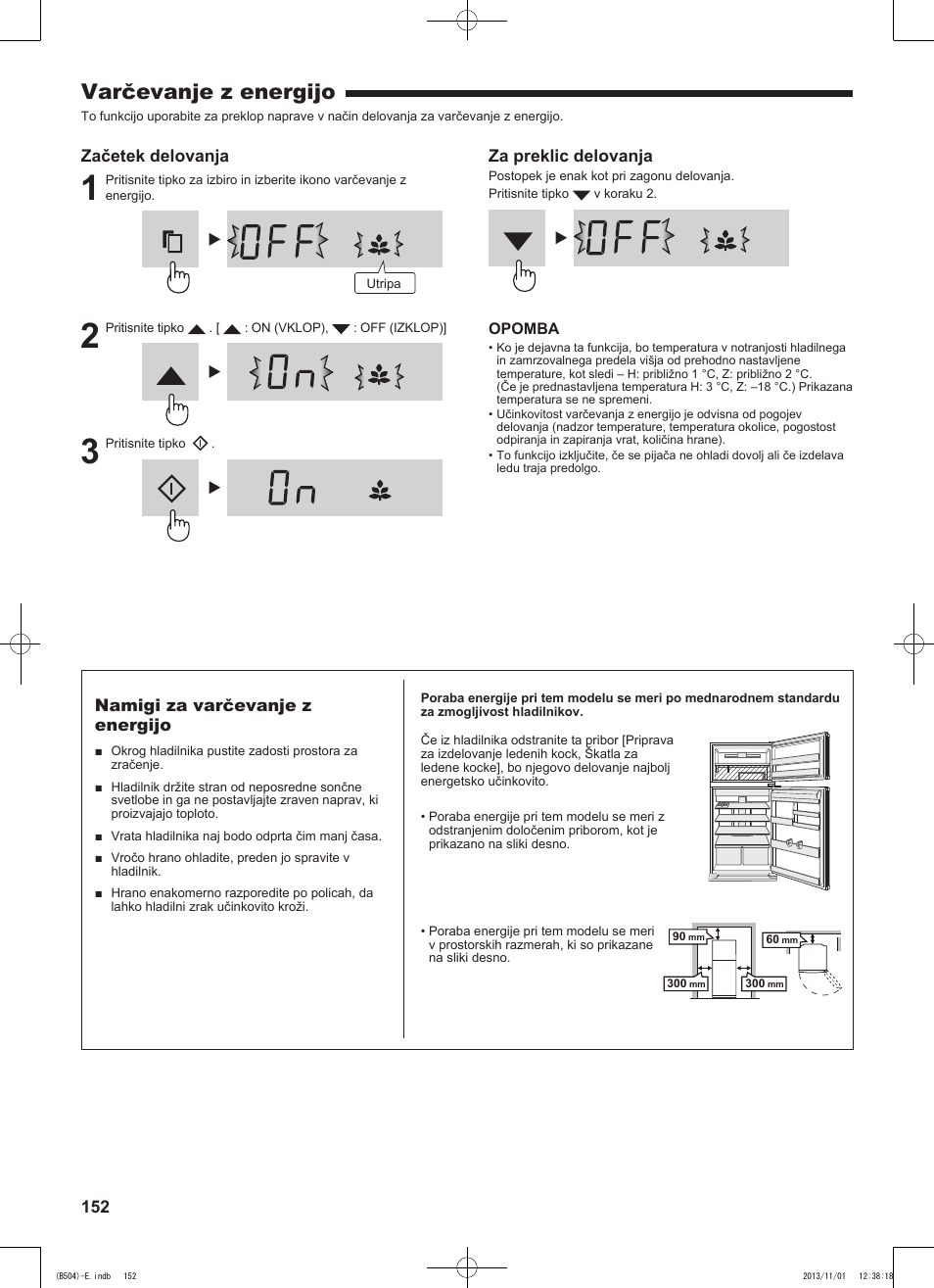 Varčevanje z energijo | Sharp SJ-GC680VSL User Manual | Page 152 / 184