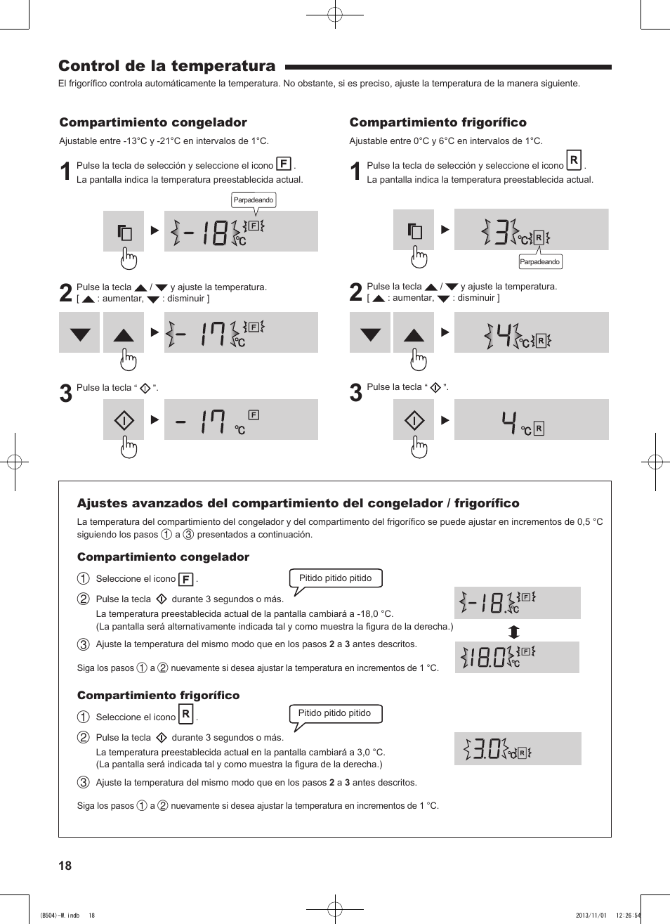 Control de la temperatura | Sharp SJ-GC680VSL User Manual | Page 18 / 184