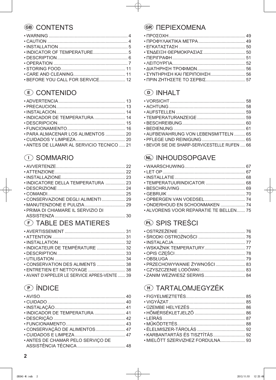 Sharp SJ-GC680VSL User Manual | Page 2 / 184