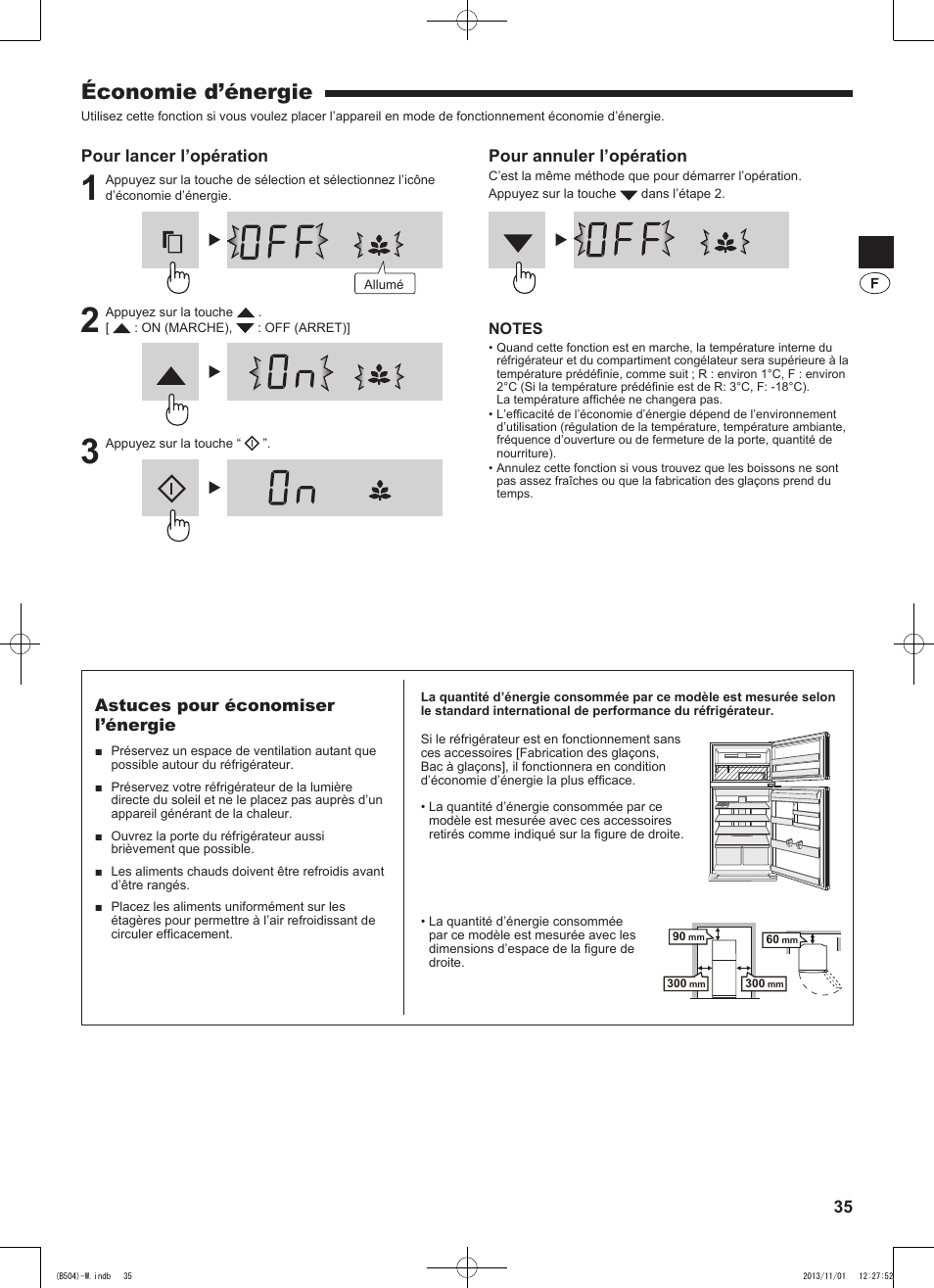 Économie d’énergie | Sharp SJ-GC680VSL User Manual | Page 35 / 184