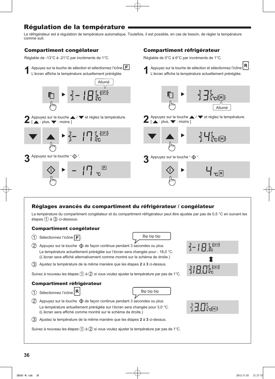 Régulation de la température | Sharp SJ-GC680VSL User Manual | Page 36 / 184