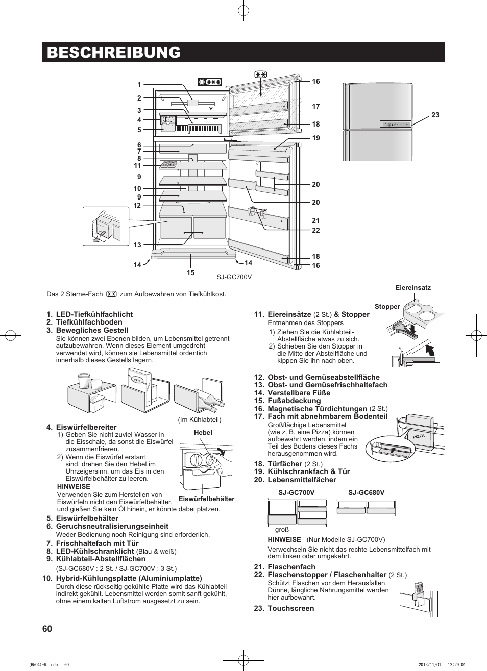 Beschreibung | Sharp SJ-GC680VSL User Manual | Page 60 / 184