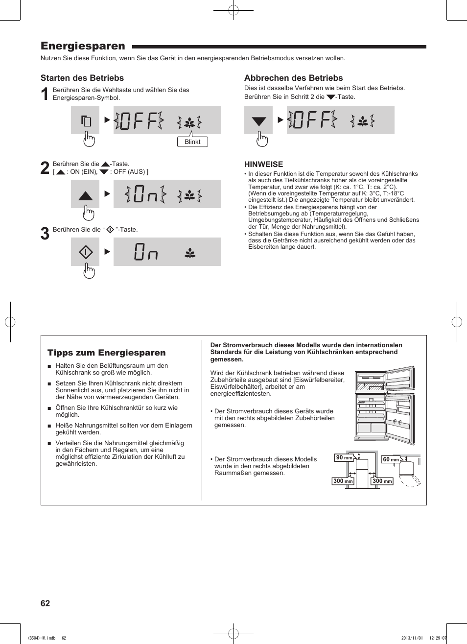 Energiesparen | Sharp SJ-GC680VSL User Manual | Page 62 / 184