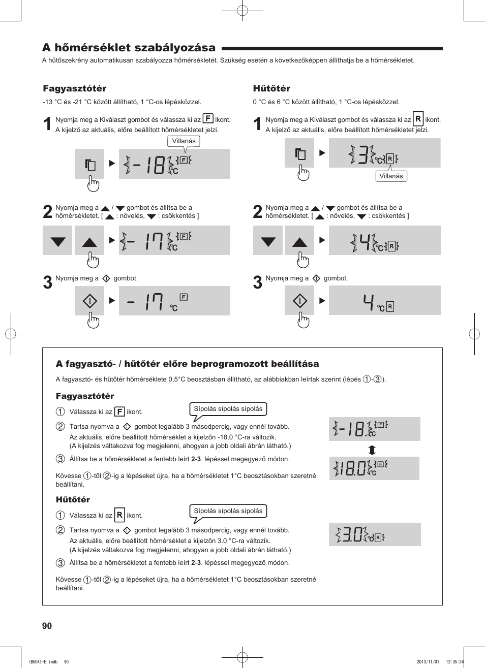 A hőmérséklet szabályozása | Sharp SJ-GC680VSL User Manual | Page 90 / 184