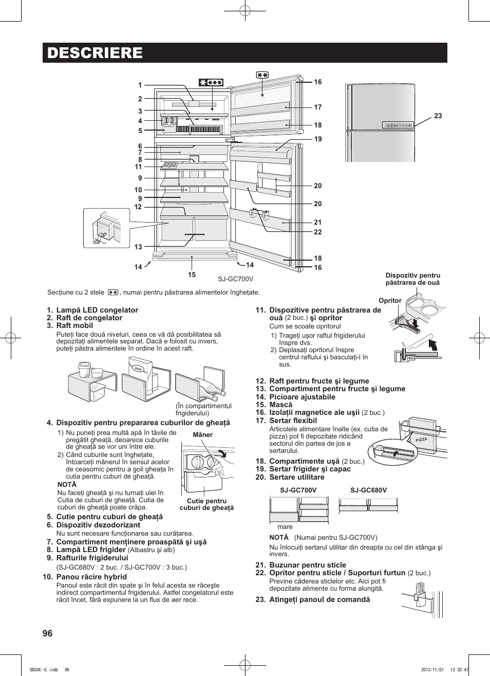 Descriere | Sharp SJ-GC680VSL User Manual | Page 96 / 184
