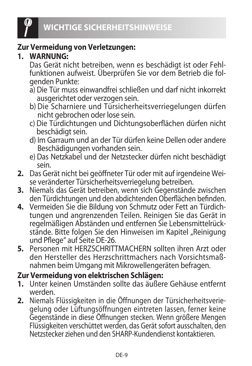 Sharp R-822STWE User Manual | Page 12 / 266