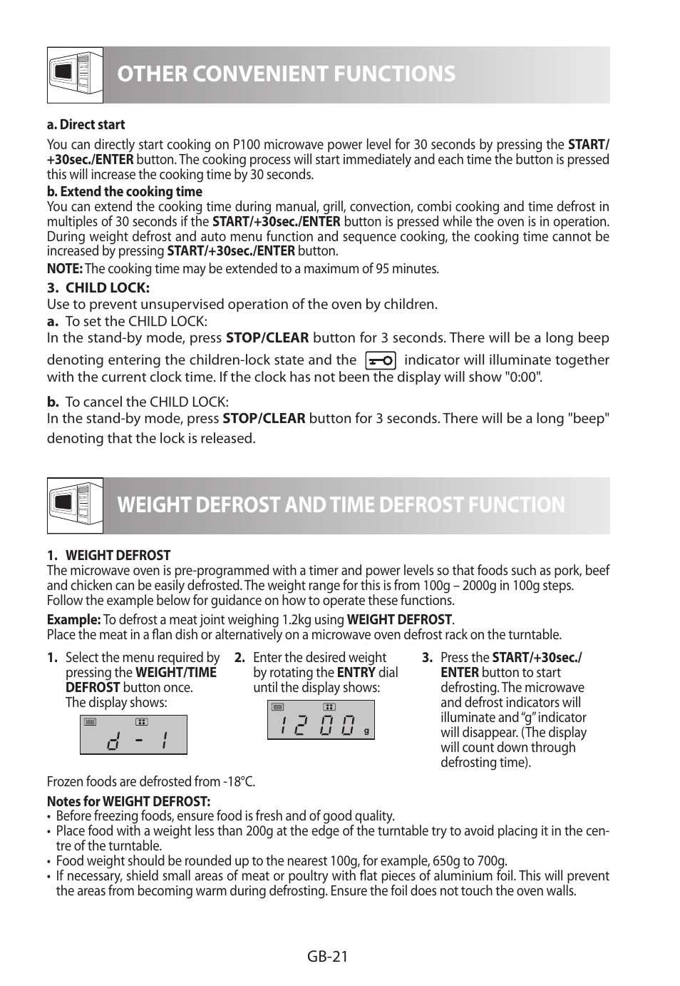 Other convenient functions, Weight defrost and time defrost function | Sharp R-822STWE User Manual | Page 258 / 266
