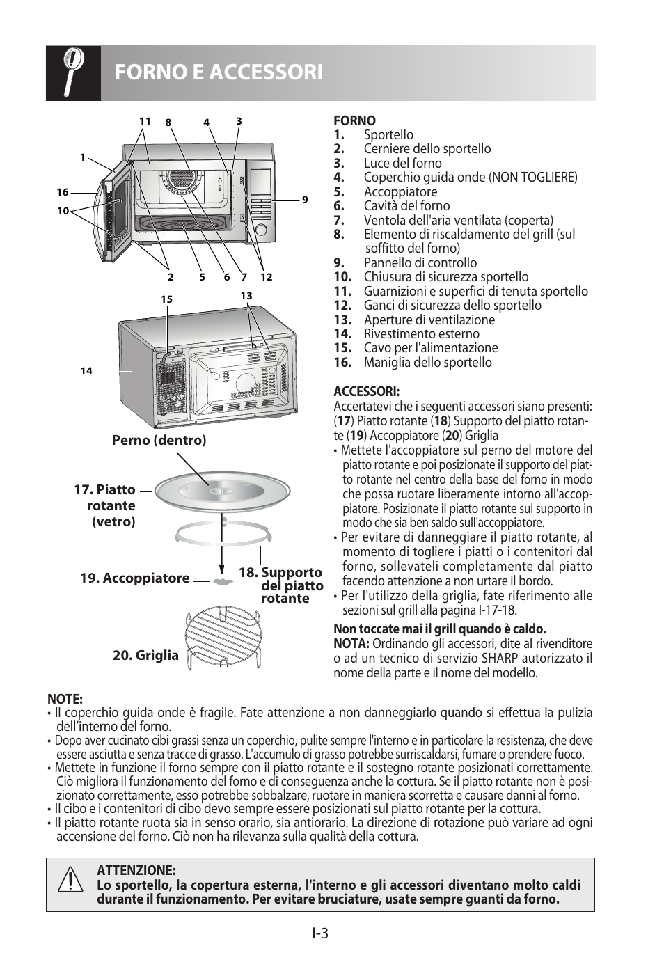 Forno e accessori | Sharp R-822STWE User Manual | Page 84 / 266
