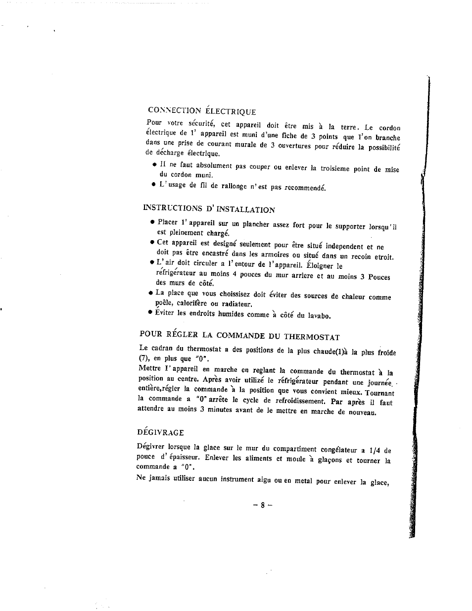 Avanti 261YGW/YGB User Manual | Page 10 / 15