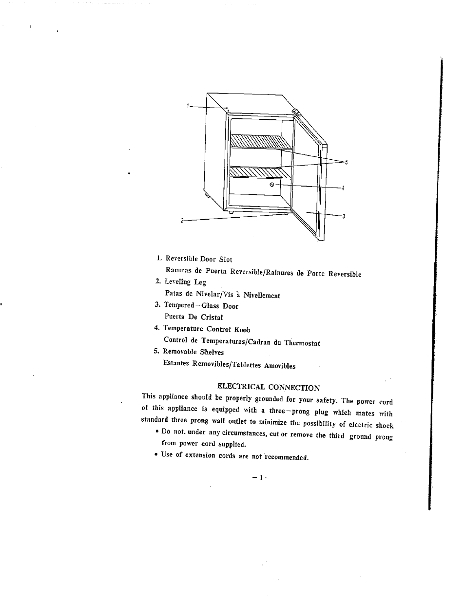 Avanti 261YGW/YGB User Manual | Page 3 / 15