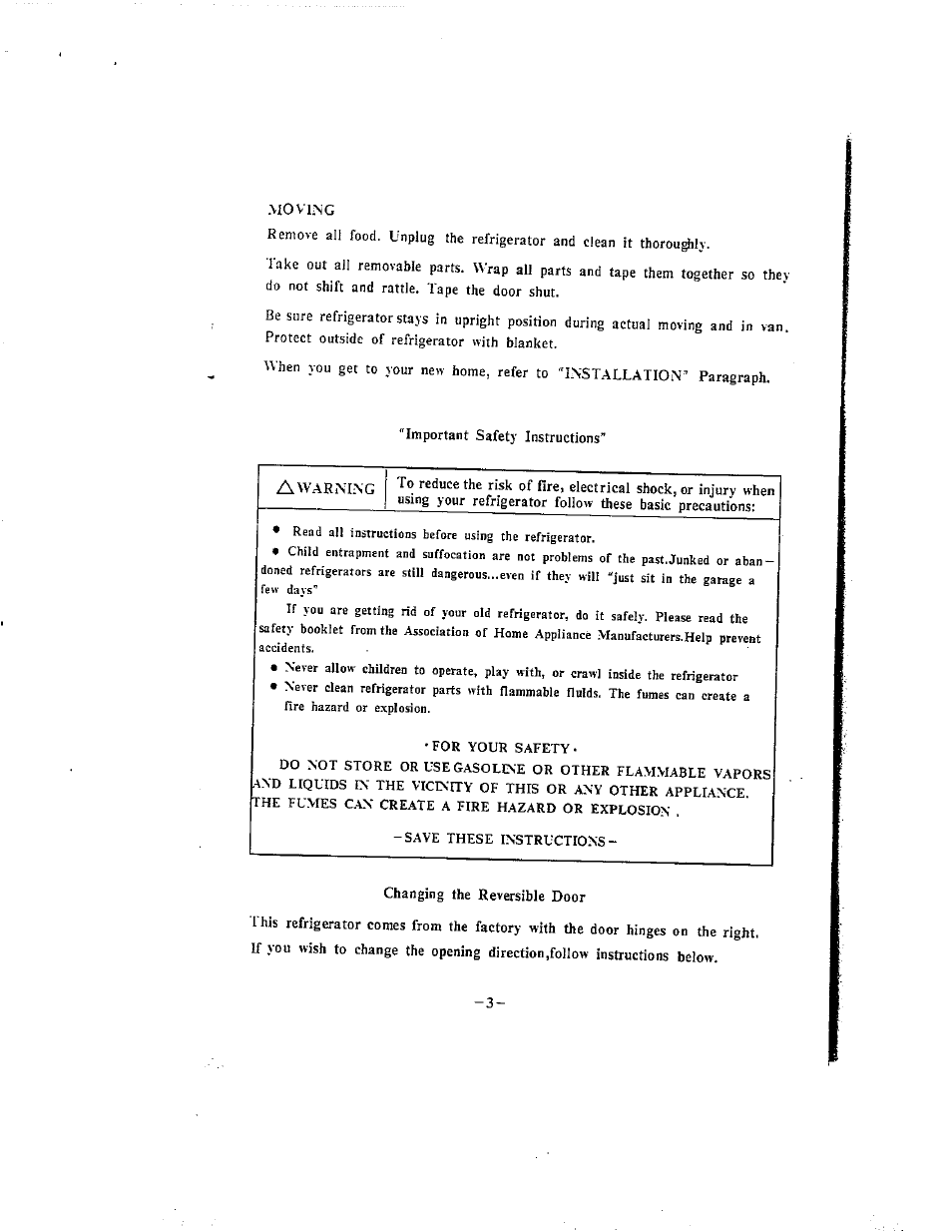 Avanti 261YGW/YGB User Manual | Page 5 / 15