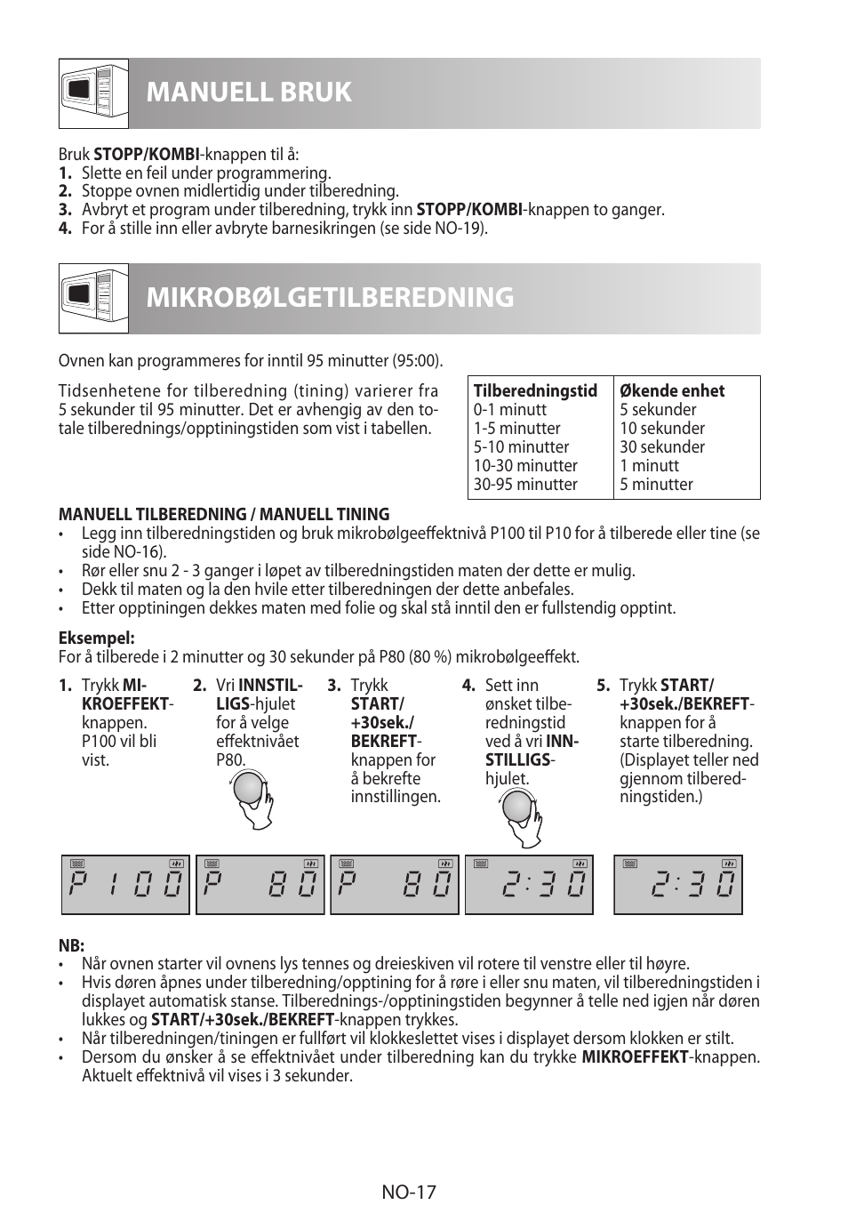 Manuell bruk, Mikrobølgetilberedning | Sharp R-722STWE User Manual | Page 188 / 246